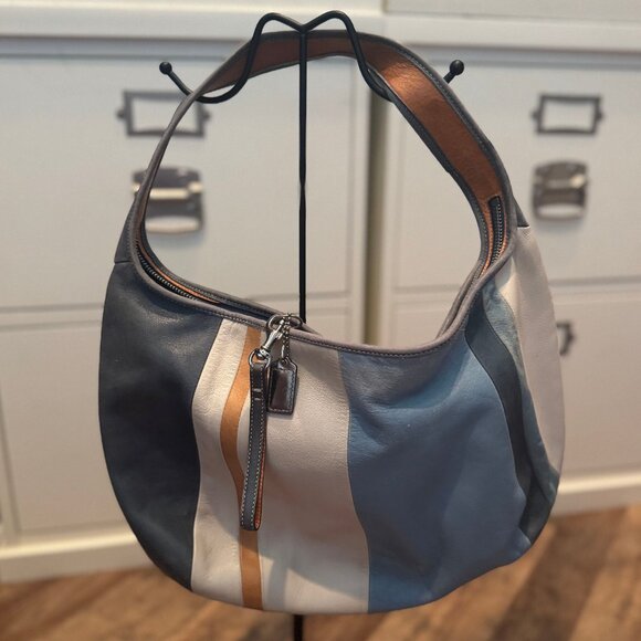 Coach Ergo Multicolor Striped Leather Hobo Bag - Picture 3 of 3